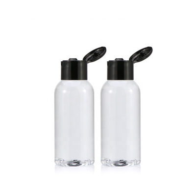 Botol Plastik Flip Top Transparan Jenis Squeeze 100ml Dengan Tutup Hitam