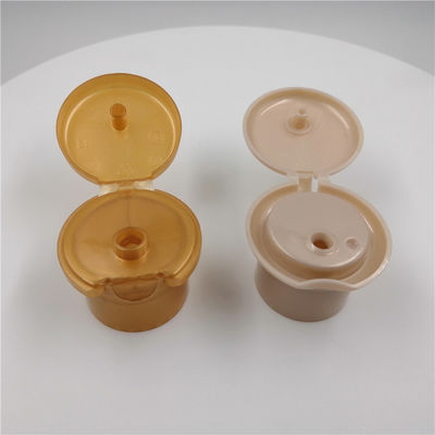 Berbagai Volume Kosmetik 28mm Botol Plastik Flip Top Cap Bentuk Bulat