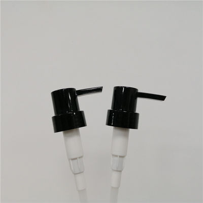 Bahan Keamanan 33 / 410mm Pompa Lotion Tanpa Udara, Pompa Dispenser Hitam 2.0ml / T