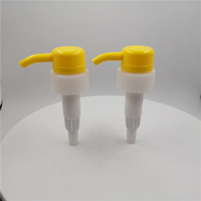 Penutupan Berusuk Kuning 4cc / T Pompa Lotion Tahan Anak Tahan Lama 33mm
