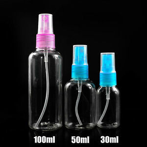 Botol Pompa Semprot Plastik Transparan Multi Penggunaan 100ml Untuk Riasan