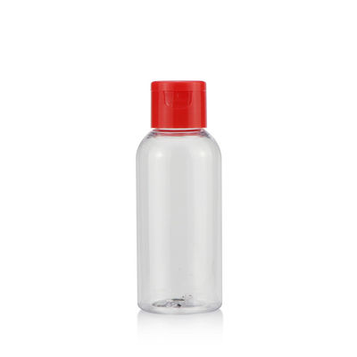 Botol Plastik Flip Top Transparan Jenis Squeeze 100ml Dengan Tutup Hitam